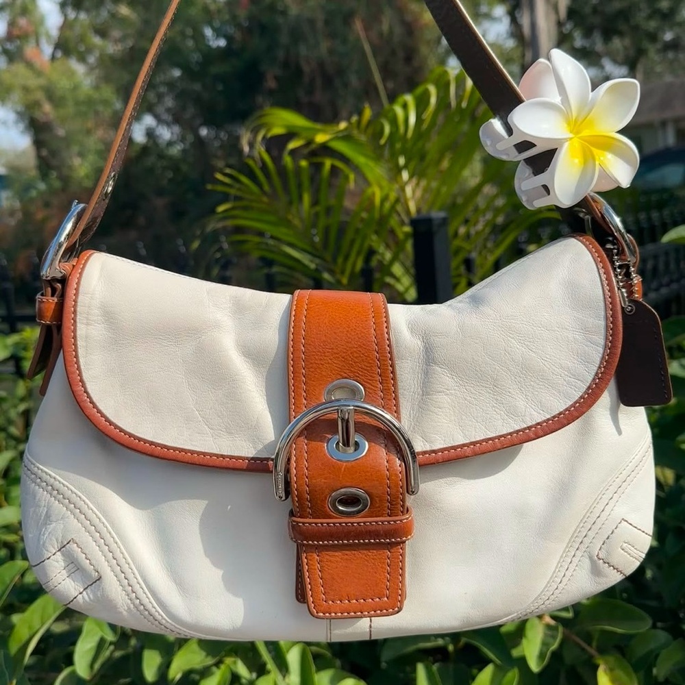 Coach White Leather Soho bag